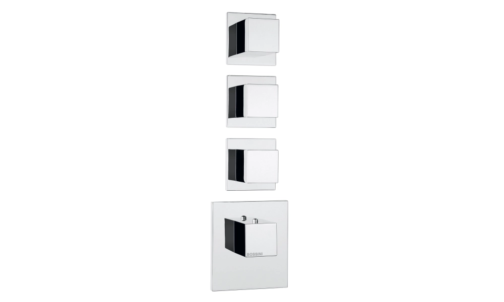 Baterie duș încastrată termostatată 6 cai Bossini CUBE High Flow Z032205030