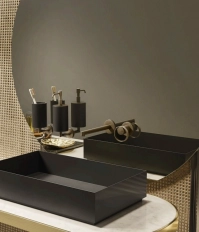 Смеситель встраиваемый для раковины Gessi Anello Nickel PVD