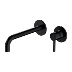 Смеситель встраиваемый для раковины Omnires Y (Гусак 19-21 cм) Semi-matt Black Y1215HLBL