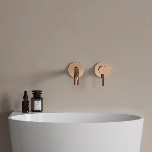 Смеситель встраиваемый для раковины Omnires Y (Гусак 19-21 см) Polished Copper + монтажный корпус — 2