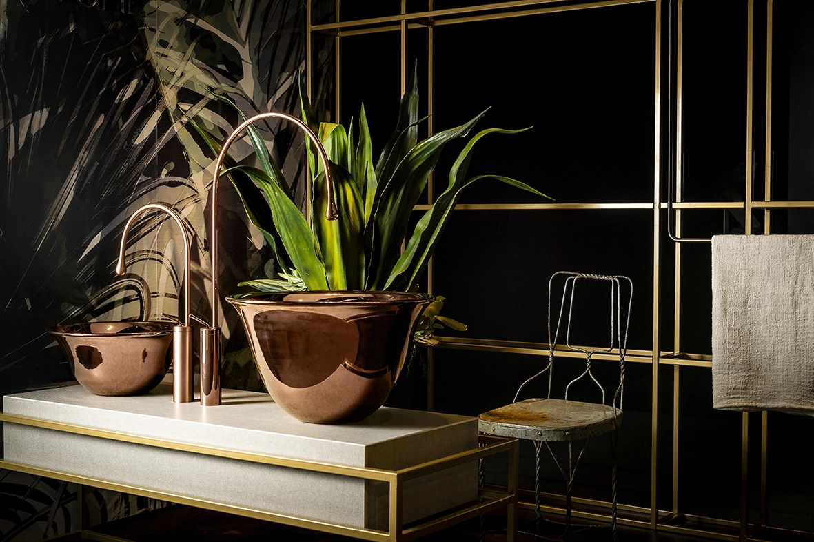 Baterie lavoar înalt Gessi Goccia Copper — 2