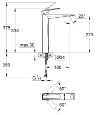 Смеситель для раковины высокий Grohe Allure Brilliant XL