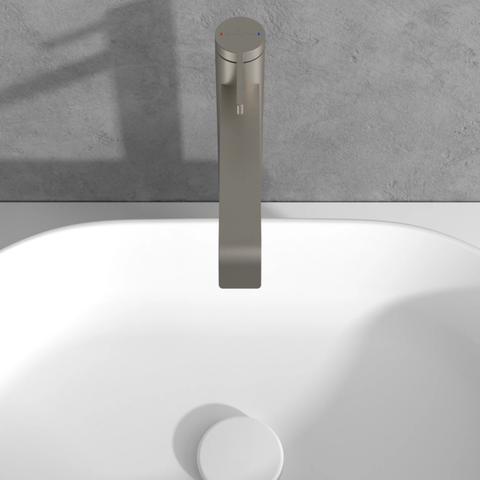 Смеситель для раковины высокий Villeroy&Boch Dawn Brushed Nickel — 3