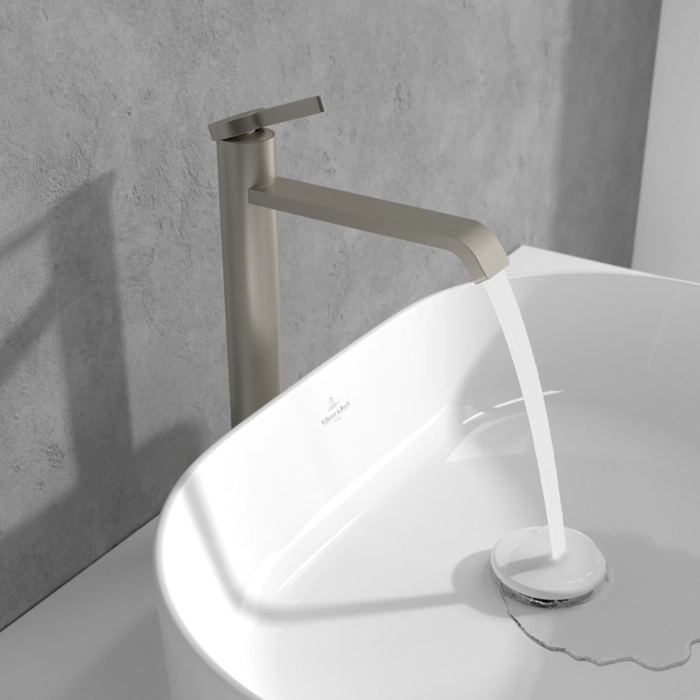Смеситель для раковины высокий Villeroy&Boch Dawn Brushed Nickel — 5