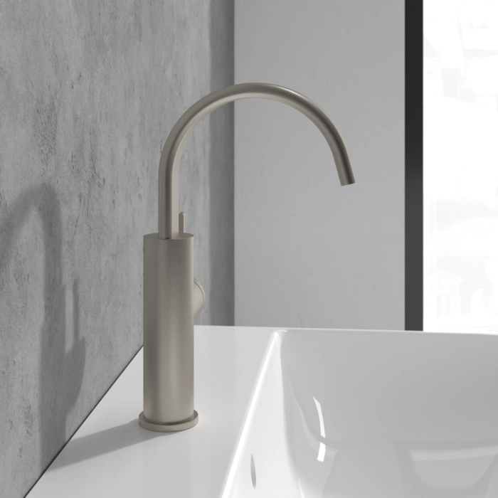 Baterie lavoar Villeroy&Boch Dawn (Pipa Tip-C) Brushed Nickel — 2