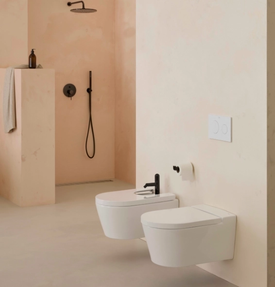 Bideu suspendat Roca Inspira Round Beige