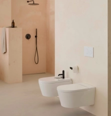 Bideu suspendat Roca Inspira Round Beige