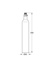 Butelie CO₂ goală pentru GROHE Blue, 425 g (1 buc.) – 40849000