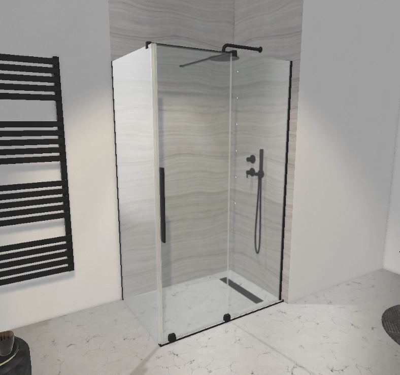 Cabina dus Radaway Furo Black KDJ 120x80 h=200 Dreapta