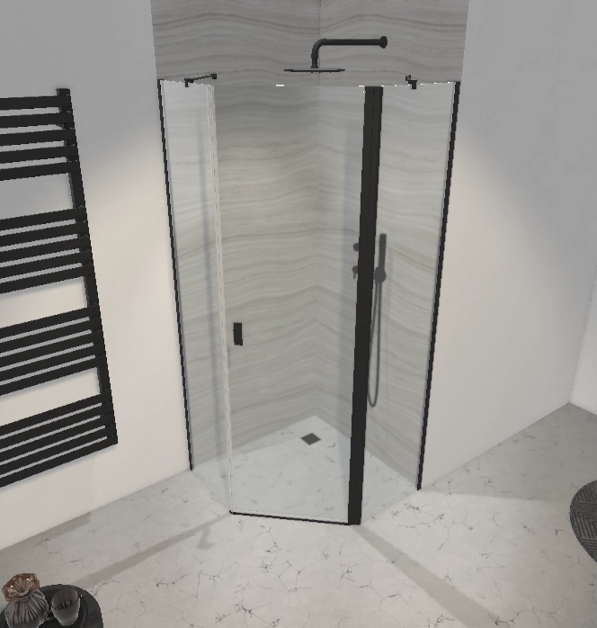 Душевая кабина Radaway Nes Black PTJ 90x90 h=200 Правая