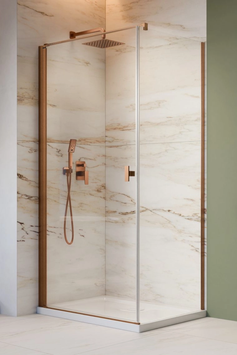 Cabina dus Radaway Nes Brushed Copper KDJ I 100x100 h=200