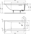 Ванна акриловая Ideal Standard Connect Air 150x70
