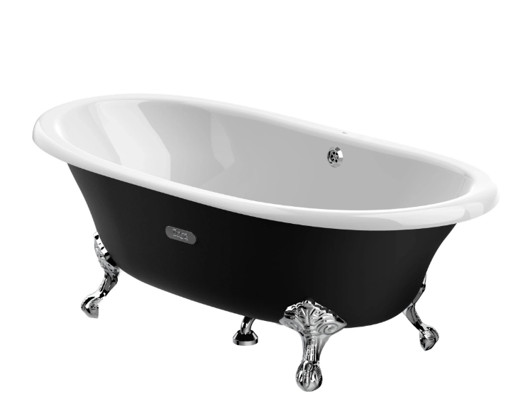 Ванна чугунная Freestanding Roca NewCast Black 170x85