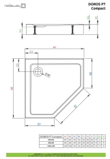 Душевой поддон Radaway Doros PT 90x90x115 (SDRPTP9090-05)