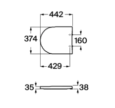 Крышка для унитаза Roca Inspira Round Soft Close Beige