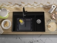 Гранитная кухонная мойка Primagran Oslo Duo Top Black metalic + аксессуары 780x530