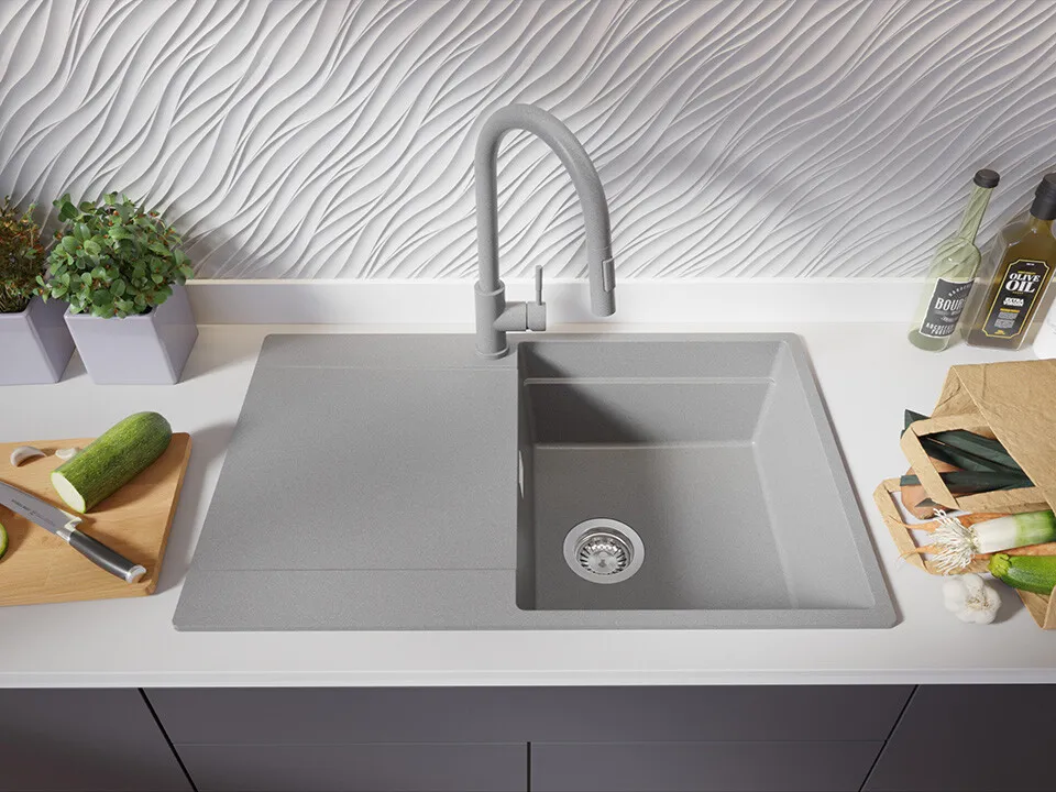 Chiuveta granit Primagran San Francisco Grey + accesorii 780x500 — 1