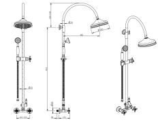 Coloana duș FDesign Lacrima Brass