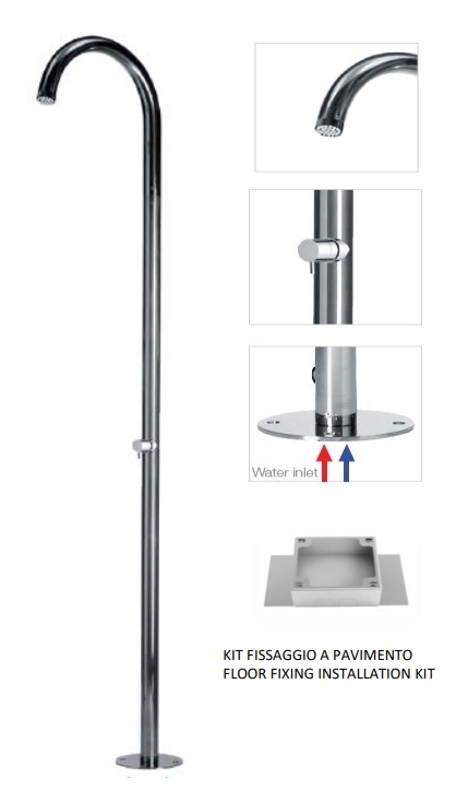 Coloana dus pentru exterior Bossini MONT BLANC Inox L80001000030008