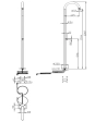Coloana dus pentru exterior Bossini MONT BLANC Inox L80001000030008