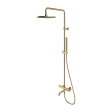 Душевая система термостатическая с гусаком Omnires Y Brushed Brass