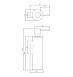 Дозатор для жидкого мыла OMNIRES Modern Project Brushed Graphite MP60721GR