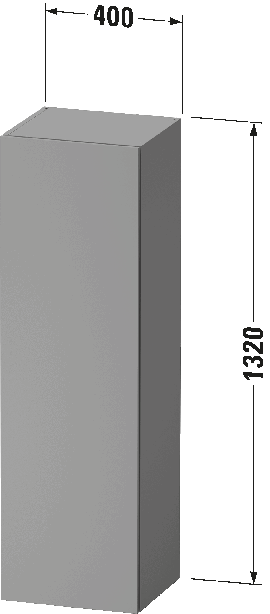Шкаф-пенал Duravit Vitrium Green Blue 132x40x36