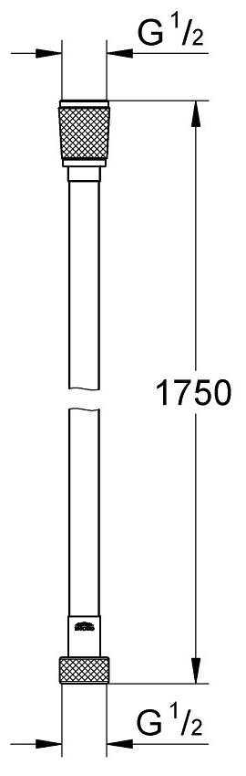 Furtun de duș Grohe Silverflex 175 cm Supersteel — 2