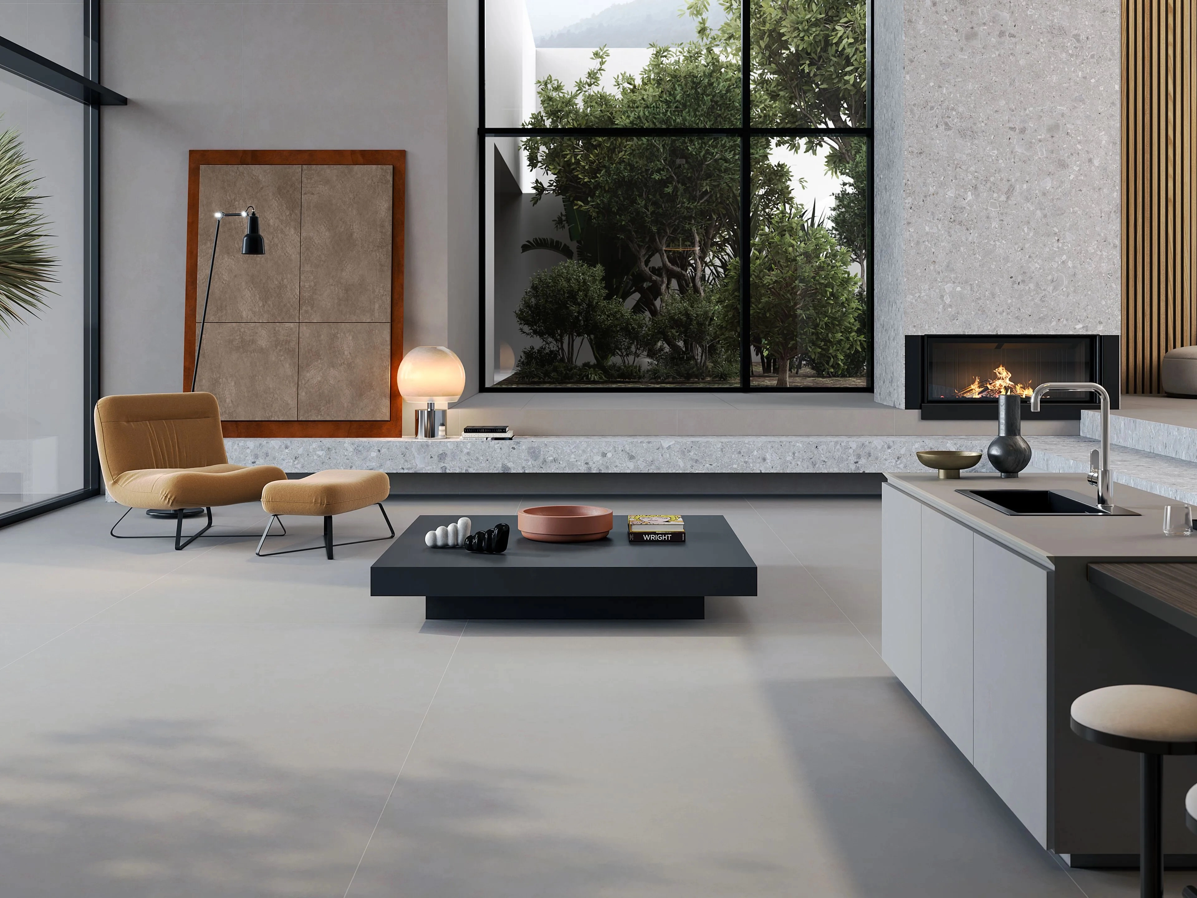 INTONACO LIGHT GREY Matte 120x120 — 3