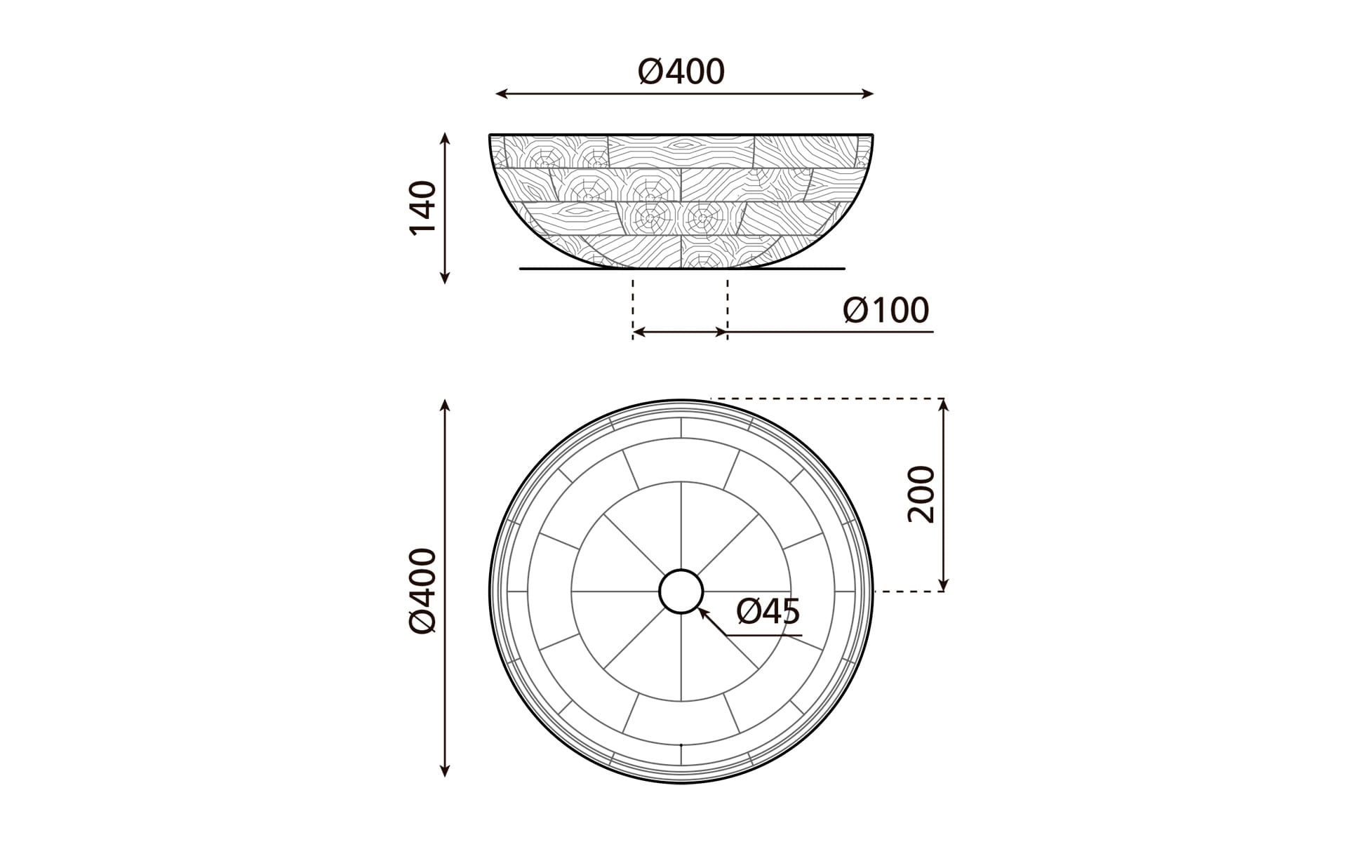 Lavoar pe blat Bathco Calcuta d.355 — 2