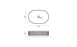 Lavoar pe blat Bathco Striae Oval 580x380 Grey
