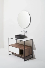 Lavoar pe blat Simas Foriu Square 40x40 cm Black