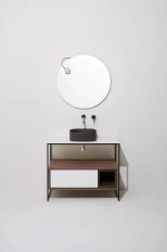 Lavoar pe blat Simas Foriu Square 40x40 cm Black