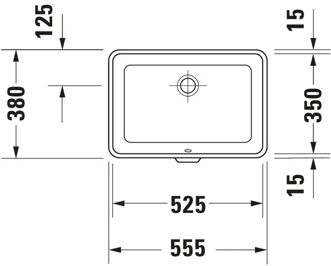 Lavoar sub blat Duravit 53x38 cm — 3