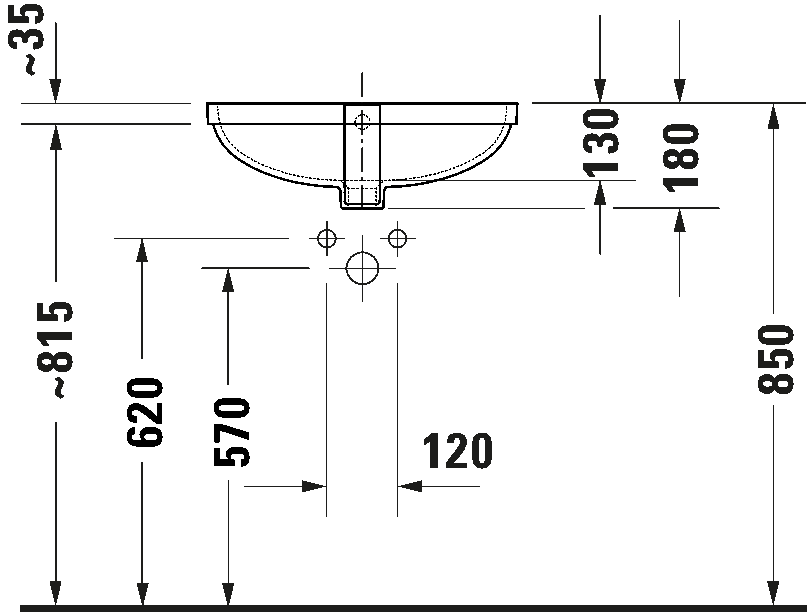 Lavoar sub blat Duravit No.1 49x33 cm