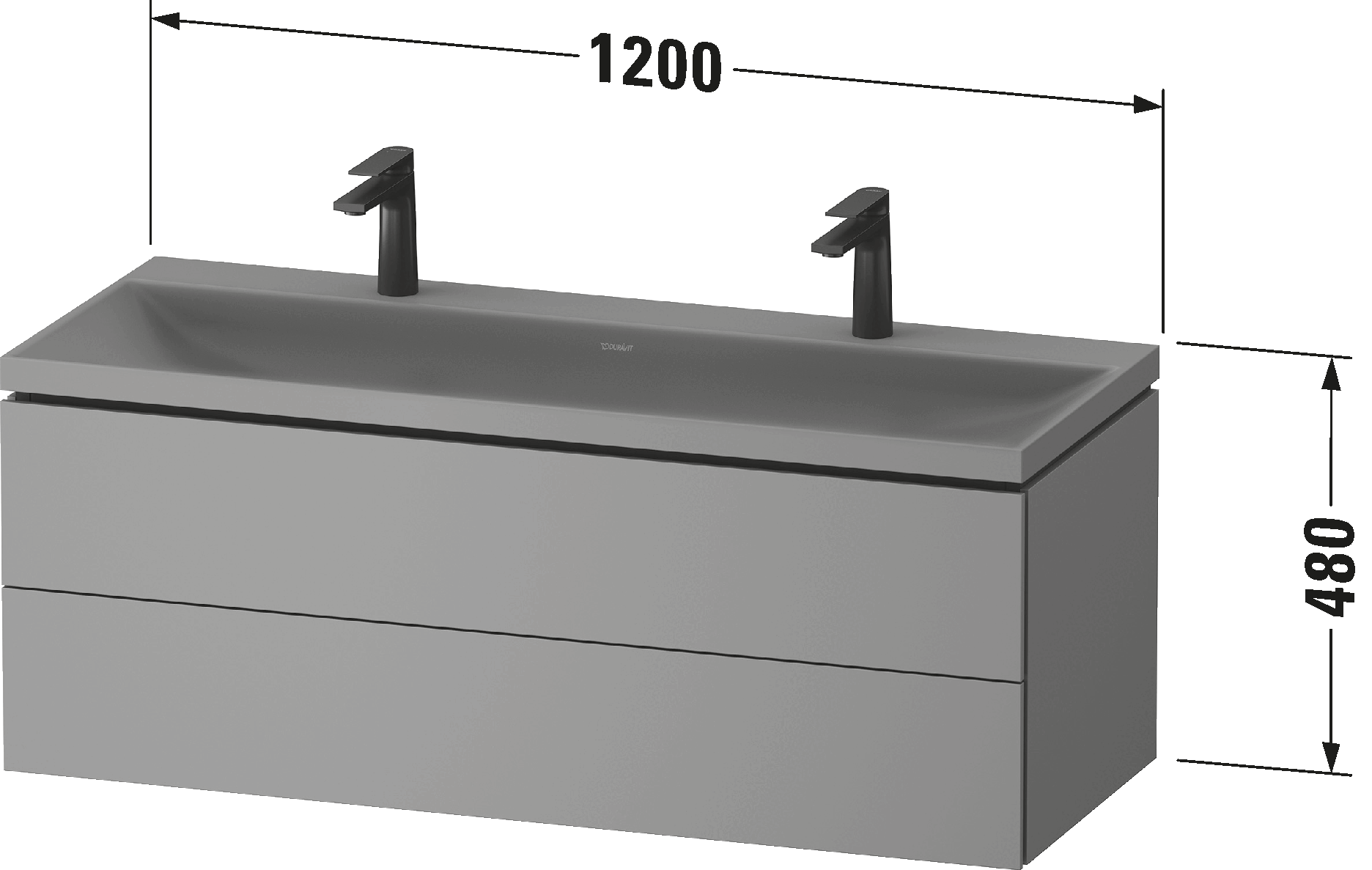Мебель для ванной Duravit Vitrium Green Blue 120 cm