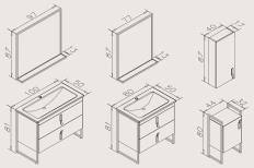 Умывальник с тумбой ORKA Modena 100 Cappuccino