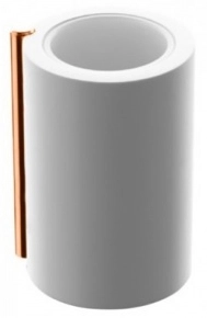 Pahar pe blat pentru periute BERTOCCI Easy White+Rose Gold