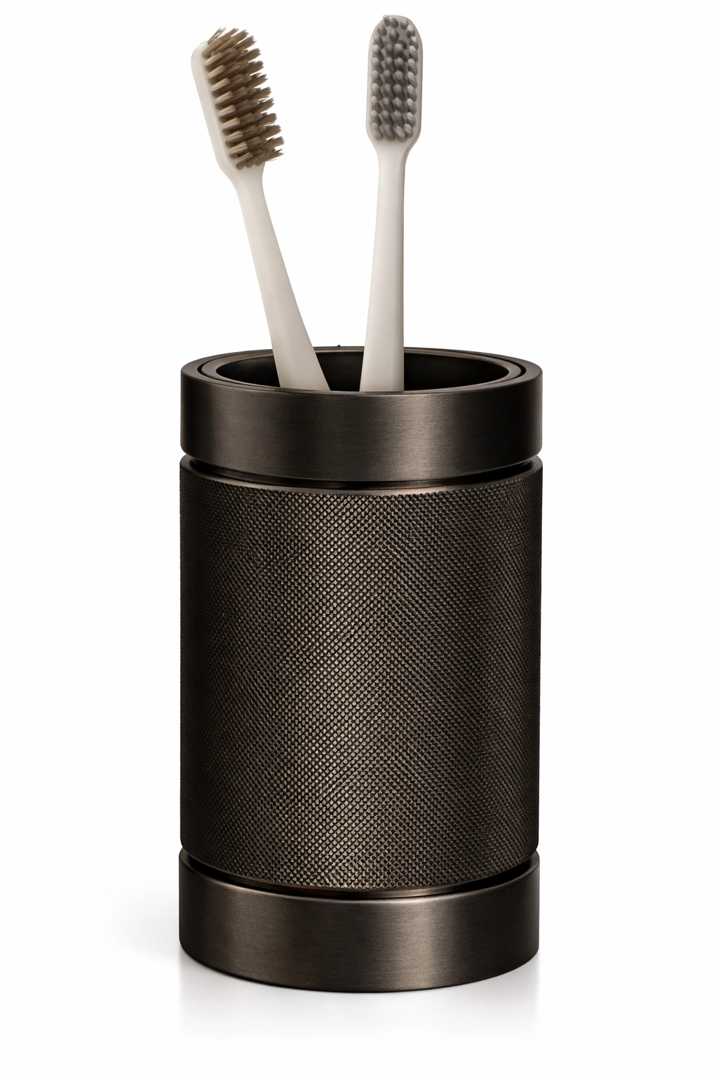 Pahar pe blat pentru periute BERTOCCI Officina 01 Matt Black Nickel