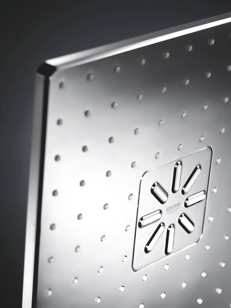 Pălărie duș cu braț Grohe Rainshower SmartActive 310x310 Chrome — vedere 3