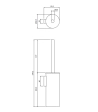 Perie de WC de perete OMNIRES Modern Project Brushed Brass MP60621BSB