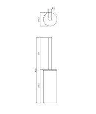 Perie de WC OMNIRES Modern Project Brushed Graphite