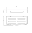 Полочка для душа Omnires Uni Brushed Nickel