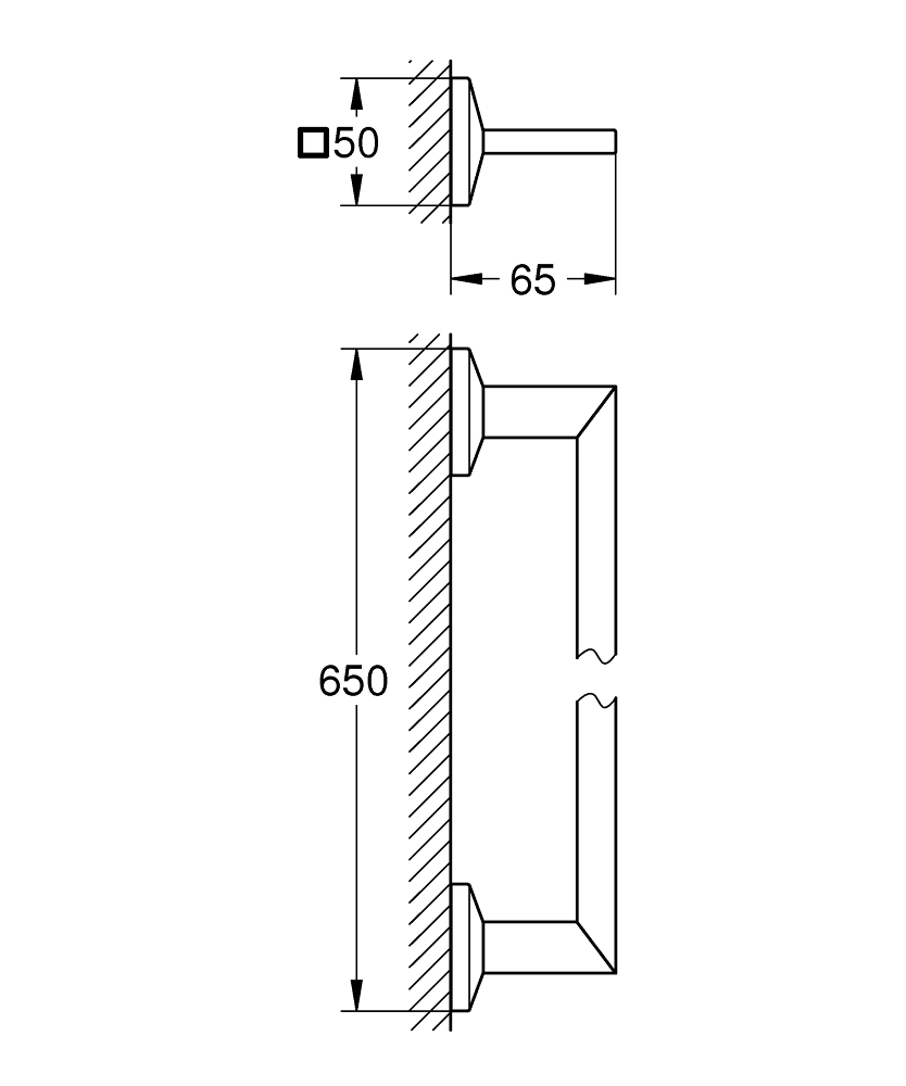 Portprosop Grohe Allure Brilliant 65 cm — 2