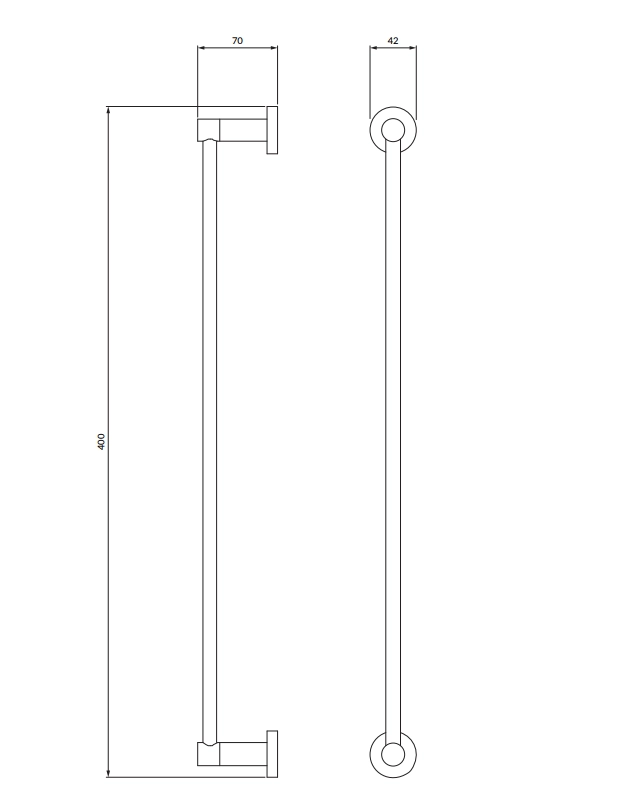Portprosop Omnires Modern Project Brushed Brass 40cm — 2