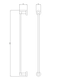 Полотенцедержатель Omnires Modern Project Brushed Graphite 40cm