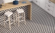 PRE. CIRCLE BLACK MAT  45x45