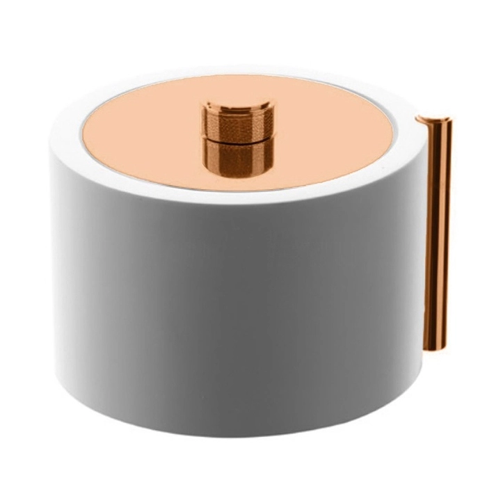 Recipient cu capac BERTOCCI Easy White+Rose Gold