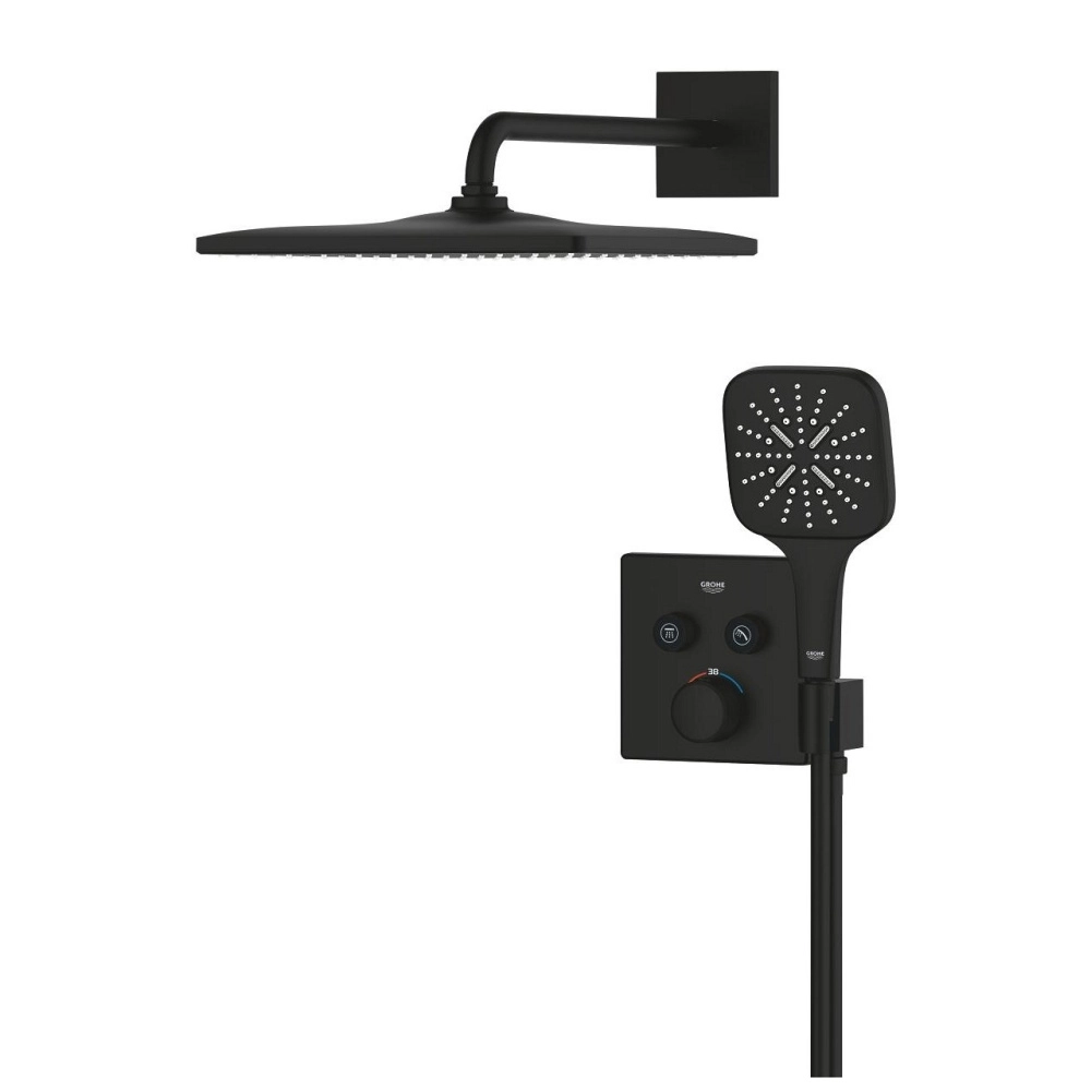 Set de duș îngropat termostatat Grohe GRT Smartcontrol 310x310 Phantom Black