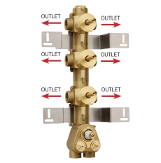 Set instalare baterie duș încastrată Bossini High-Flow si divertor 2 cai Z030273000